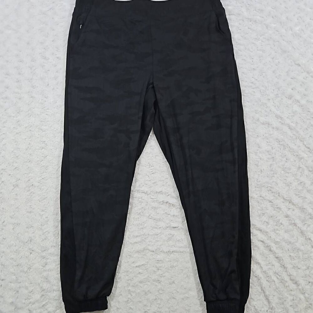 Athleta Womens Size 18 Brooklyn Lined Camo Black Jogger Lounge Workout Yoga